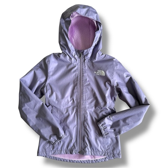 The North Face Girls Hooded Nylon Jacket Purple Fleece and Sherpa Lined - Picture 1 of 16